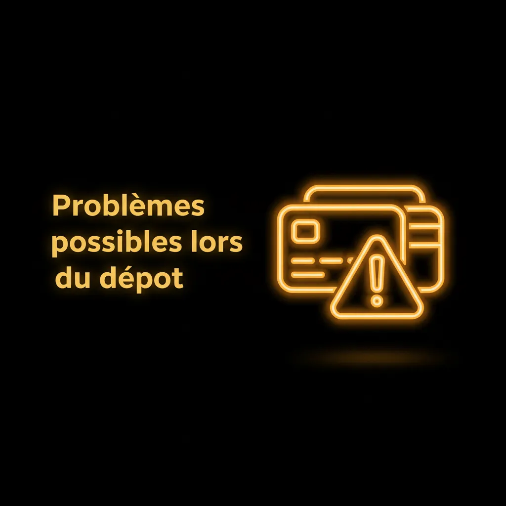 Liste des problèmes de dépôt et solutions: 3D Secure refusé, limite dépassée, compte non vérifié, virement, crypto en attente